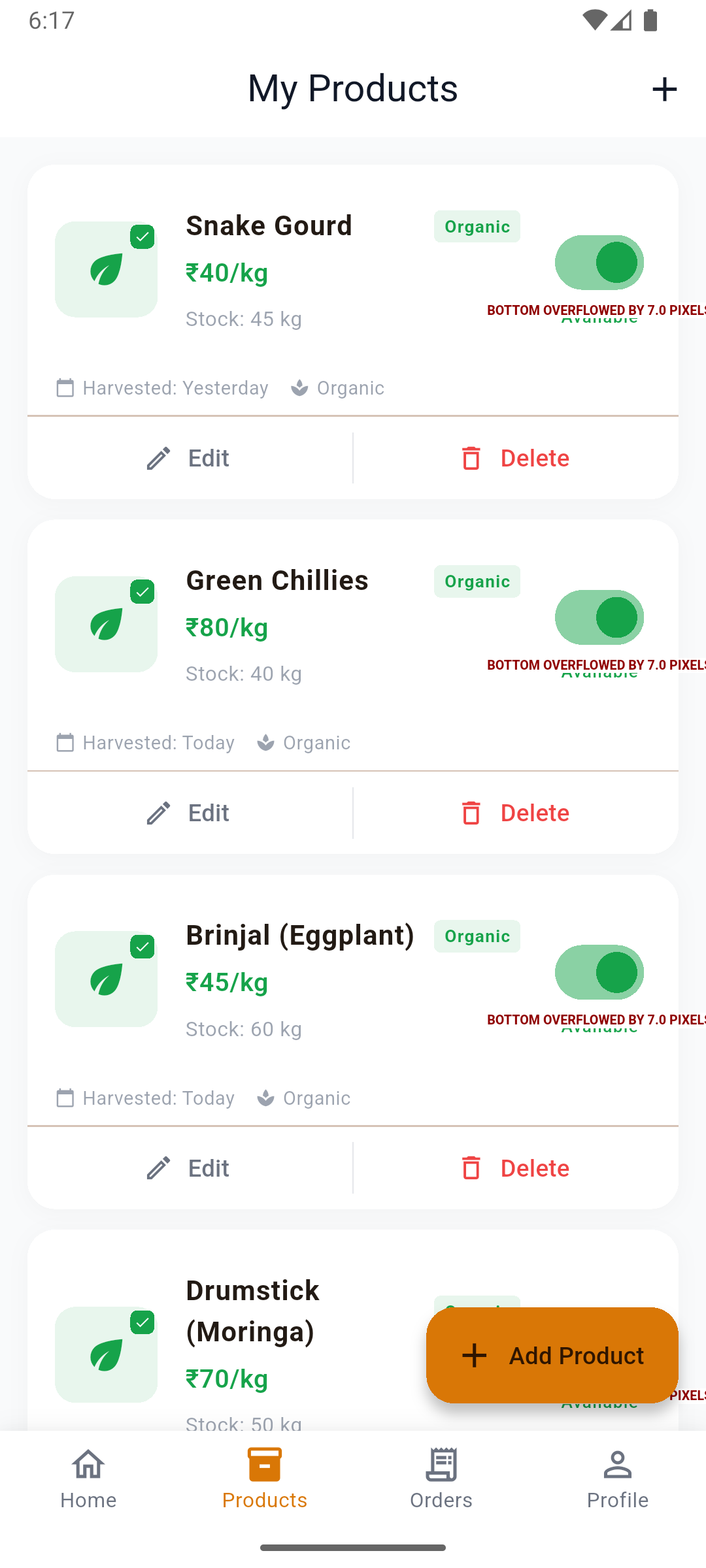 Naan Uzhavan - Products Management